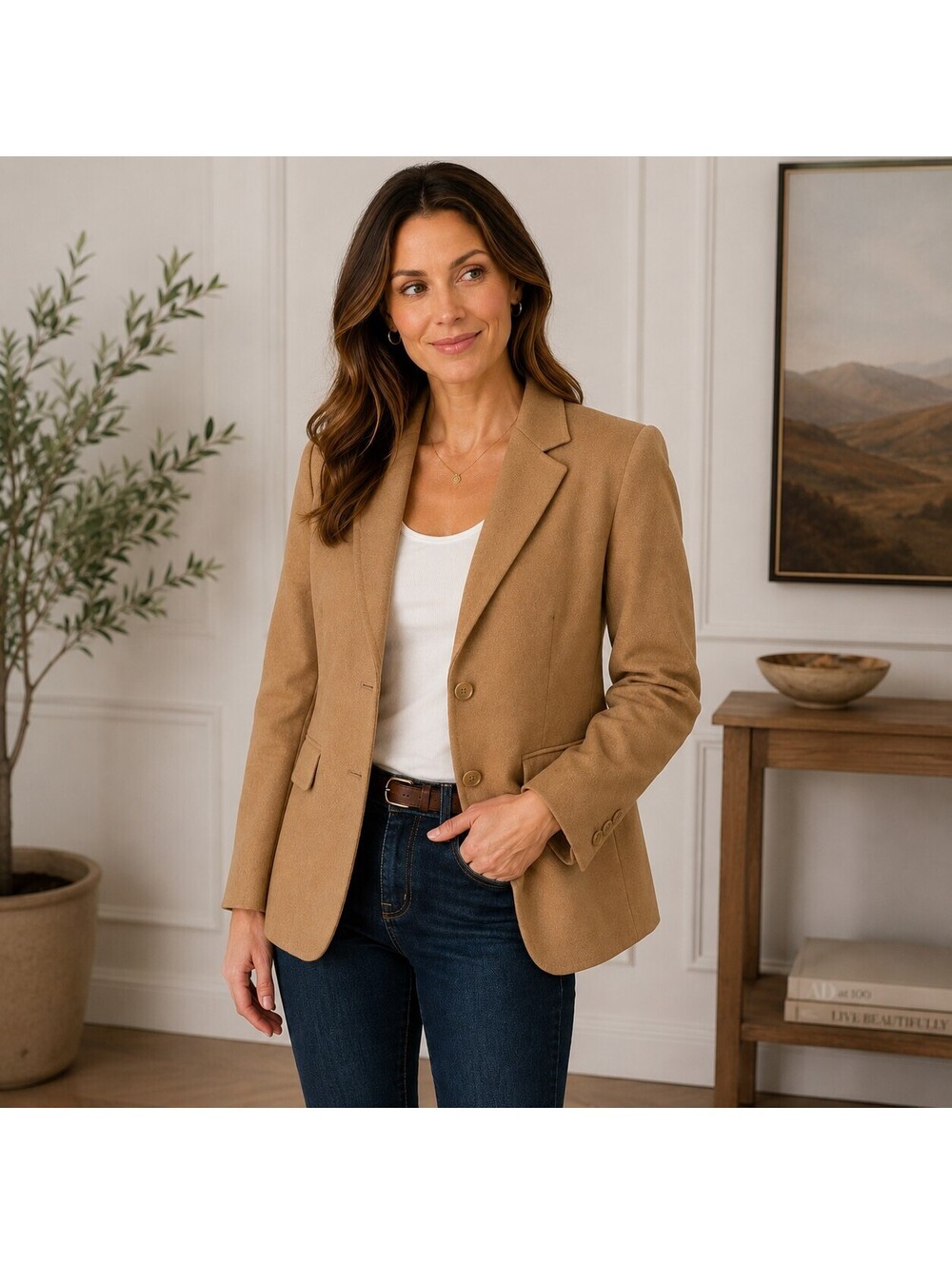 🍂 Pendleton 100% Pure Virgin Wool Camel Blazer – Size 10